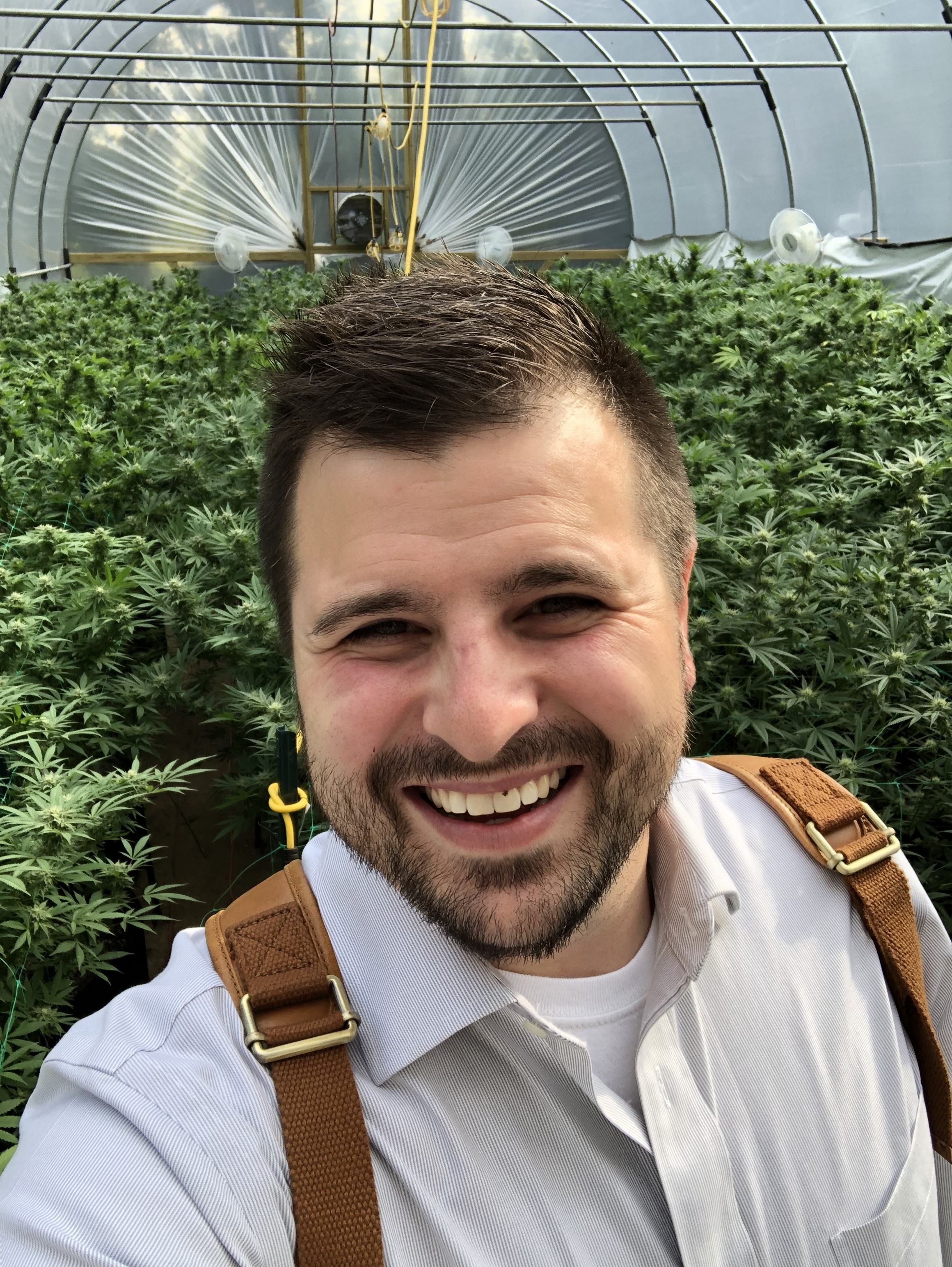 Korbin in the Greenhouse